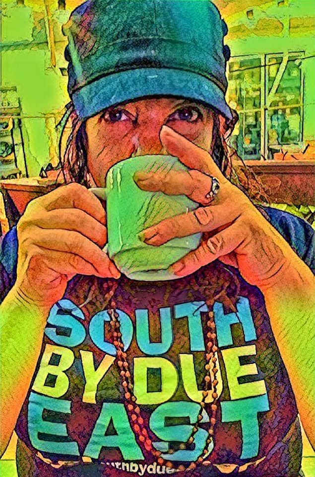South by Due East shirt and coffee image
